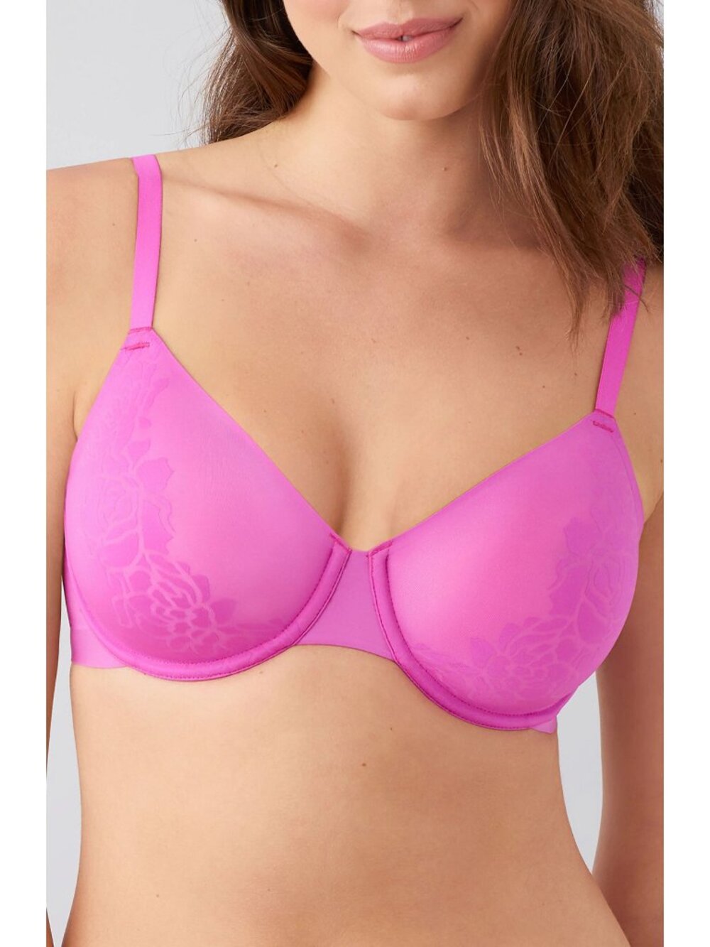 🆕WACOAL Confidence Boost Lift Unpadded Underwire Bra 38DD Pink #855380